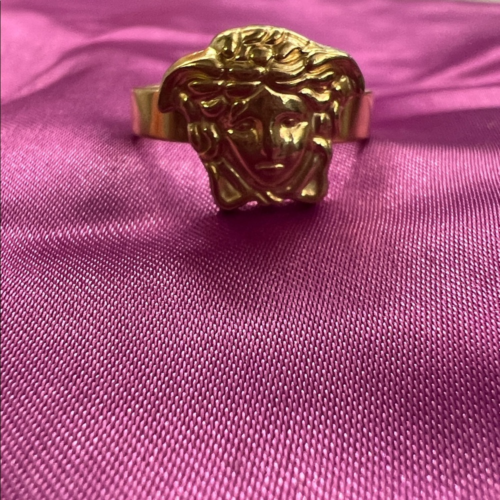 Gold Medusa Head Ring